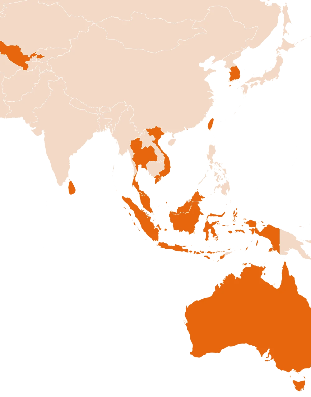 Asya - Supported countries